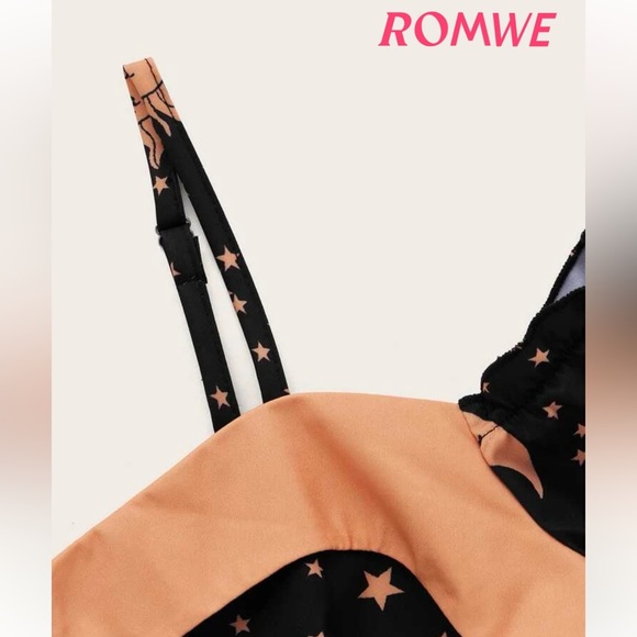 SHEIN Romwe Women's | Pinup Celestial Cold Shoulder Sweet🖤 Dress, med (6), NWOT - Picture 10 of 12